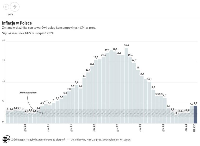 Inflacja w Polsce – dane GUS sierpień 2024. Komentarze ekonomistów Inflacja w Polsce – dane GUS sierpień 2024. Komentarze ekonomistów