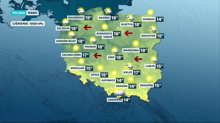 Prognoza pogody – sobota, 7 września – rano