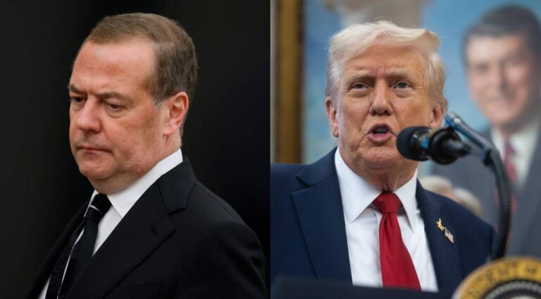 Trump mówił o „bardzo głupiej osobie”. Miedwiediew odpowiedział Trump mówił o „bardzo głupiej osobie”. Miedwiediew odpowiedział