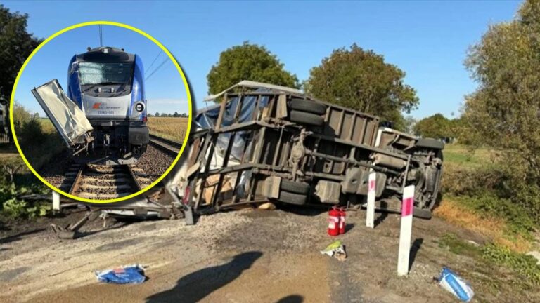 Ciężarówka zderzyła się z pociągiem. Na pokładzie znajdowało się prawie 200 osób. Ciężarówka zderzyła się z pociągiem. Na pokładzie znajdowało się prawie 200 osób.