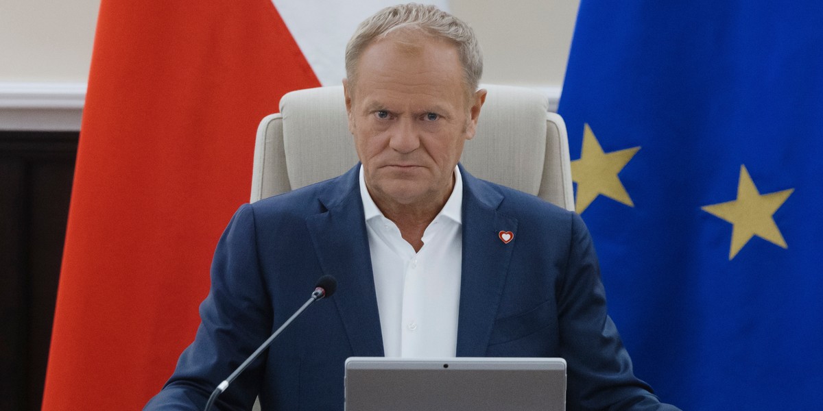 Premier Donald Tusk podczas posiedzenia rządu