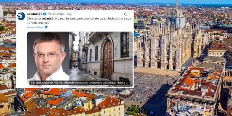 Bankier Aleksander Adaricz zginął w Mediolanie po upadku z okna. Prawdopodobne morderstwo.