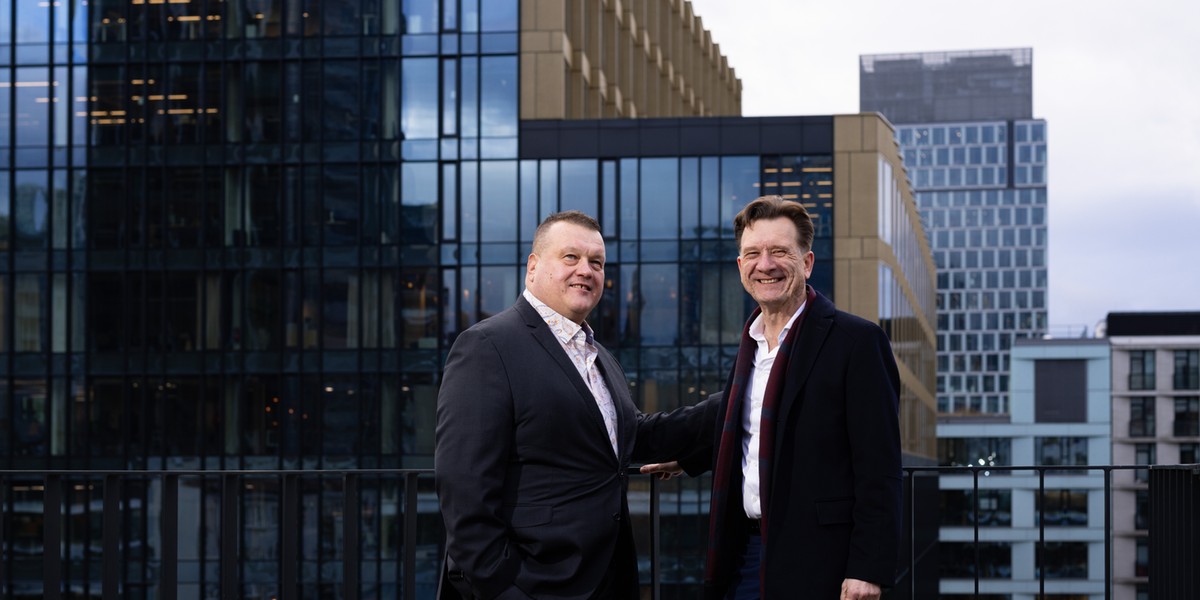 Dyrektorzy zarządzający Neo Świat: Rajmund Węgrzynek (L) i Paweł Brodzik (P)