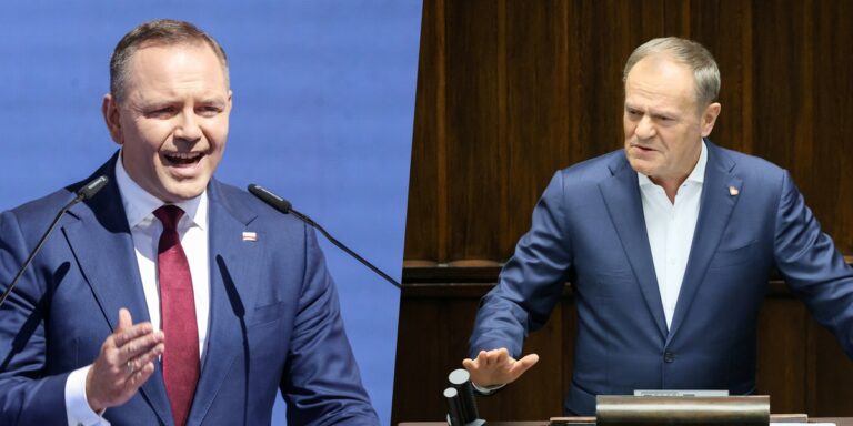 Badanie opinii: Karol Nawrocki i Donald Tusk z bardzo zbliżonymi notami.