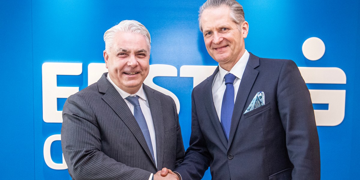 Prezes Erste Peter Bosek i prezes Santandera Michał Gajewski
