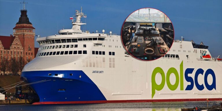 Polska, królestwo promów. Wejście na pokład Jantar Unity. Polska, królestwo promów. Wejście na pokład Jantar Unity.