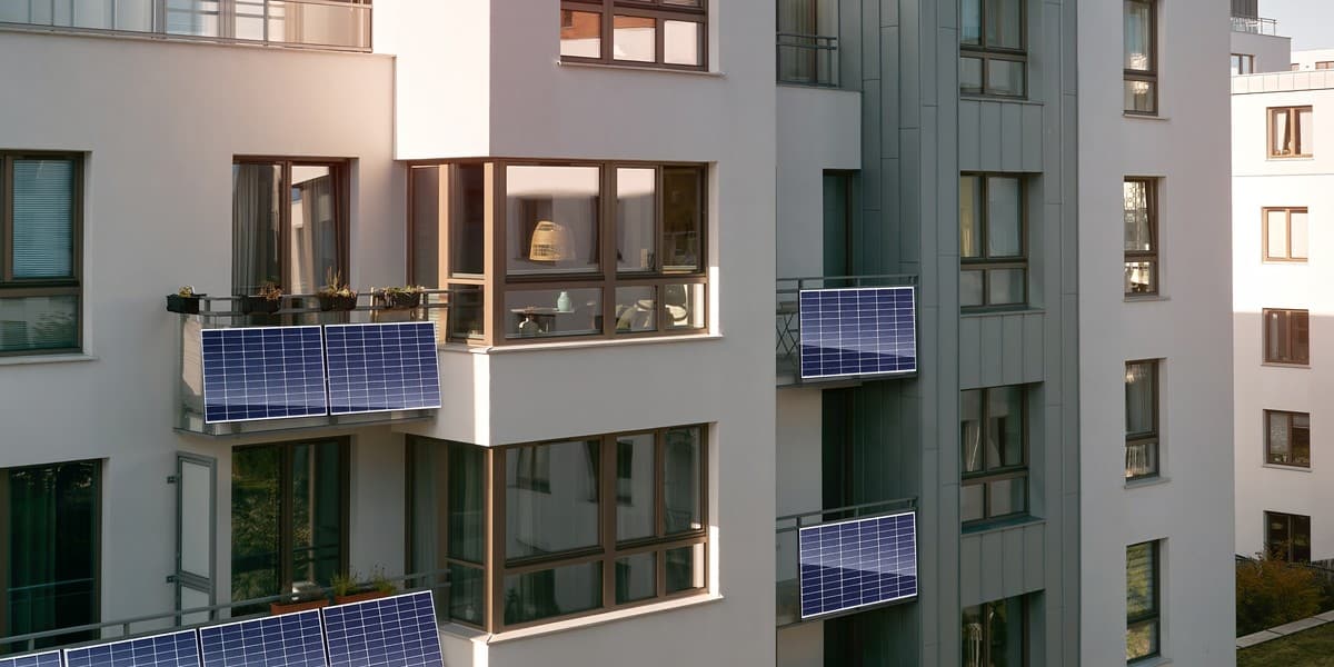 Fotowoltaika balkonowa, zdjęcie ilustracyjne.