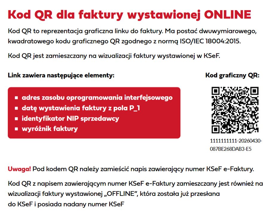Kod QR na fakturze w KSeF &mdash; informacja Ministerstwa Finans&oacute;w
