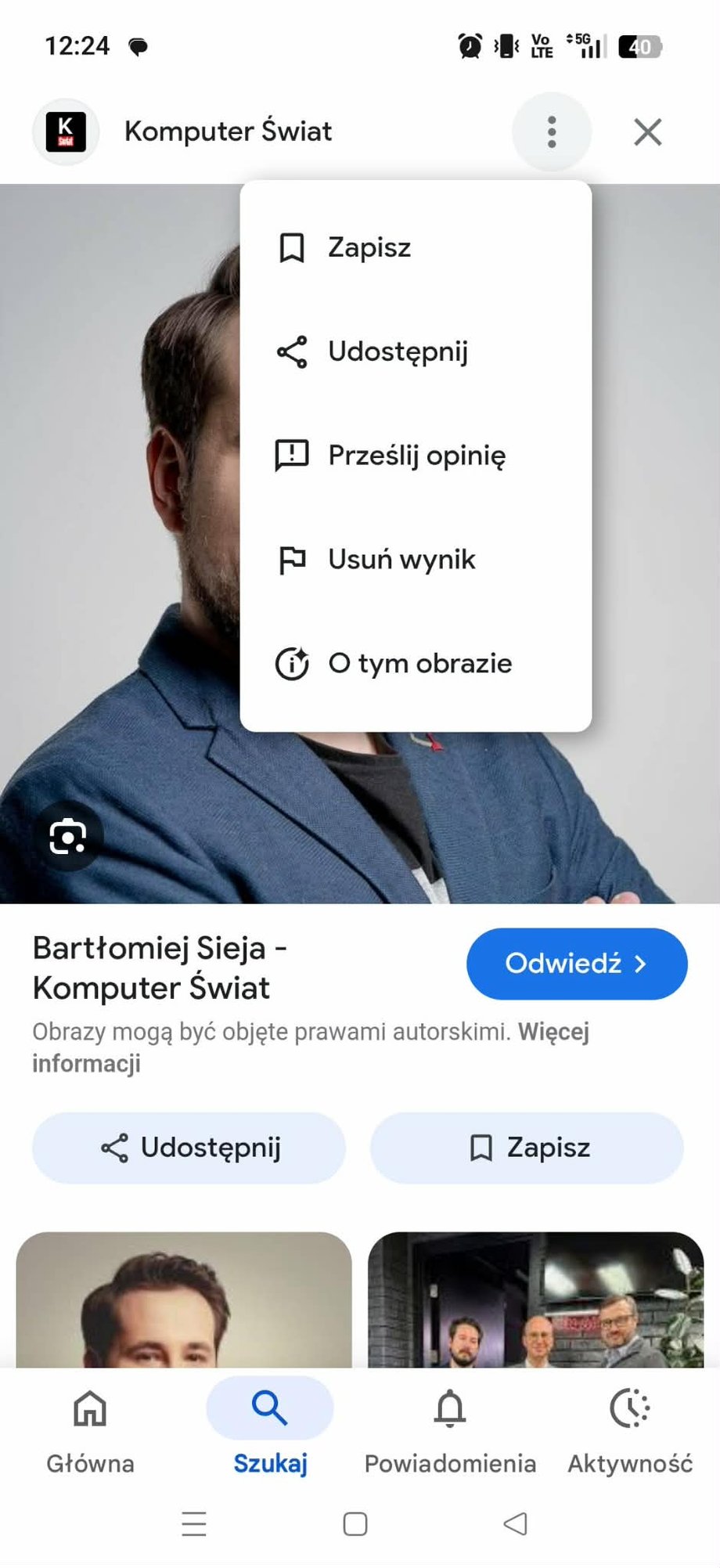 Usuwanie danych w Google