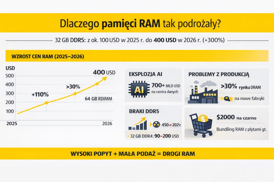 Dlaczego pamięci RAM tak podrożały