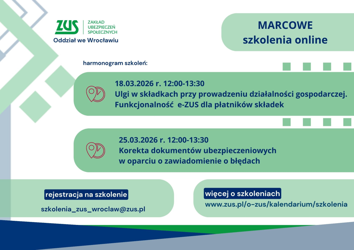 ZUS udostępnia darmowe szkolenia dla przedsiębiorc&oacute;w &ndash; zapisz się na marzec 2026! 3