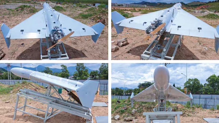 Dron przypominający Shaheda, przedstawiony i reklamowany jako &bdquo;dron samob&oacute;jczy&rdquo; w katalogu sprzedawcy z portalu Alibaba