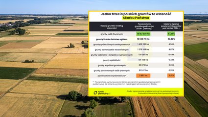 Państwo ma ponad 10 mln ha ziemi. Prywatna własność wciąż dominuje w Polsce