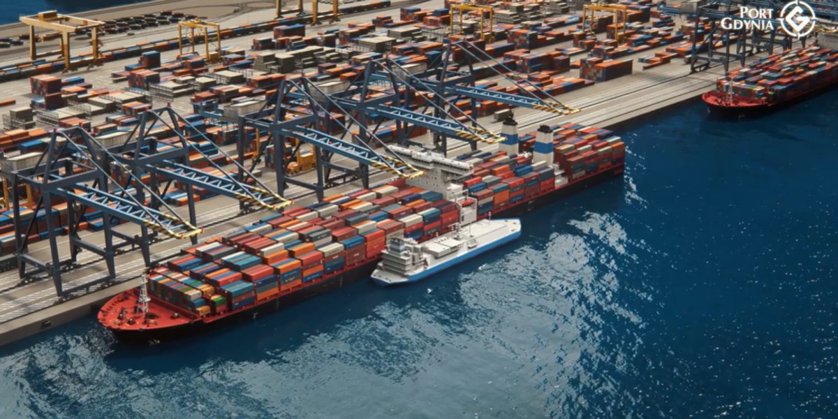 Port Zewnętrzny w Gdyni na wizualizacji