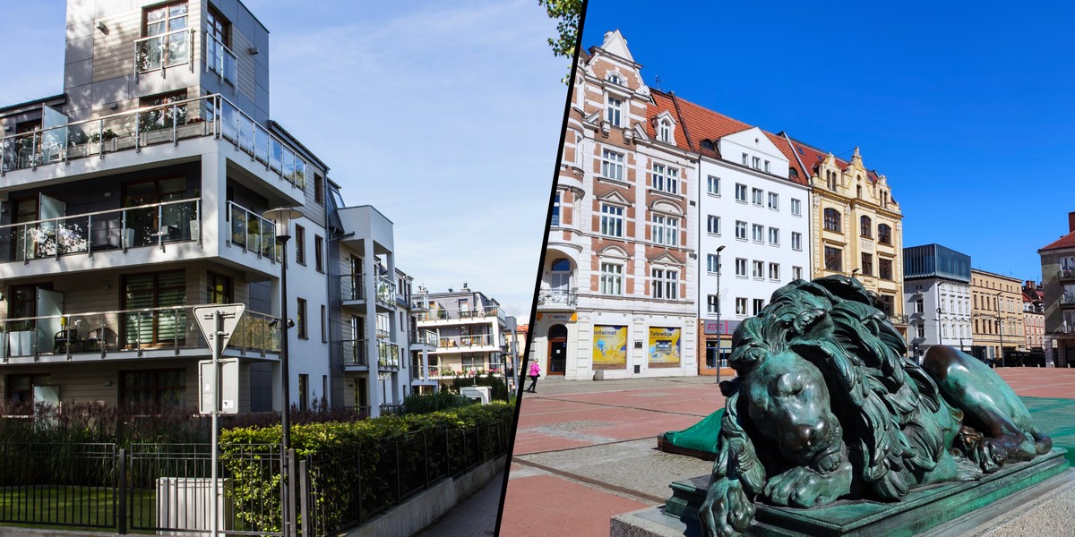 Sopot (z lewej) i Bytom (z prawej) są na przeciwłegłych biegunach jeśli chodzi o ceny mieszkań
