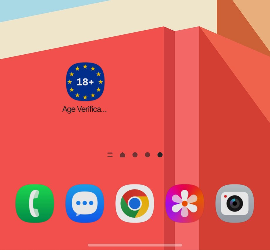 Age Verification App na ekranie smartfona