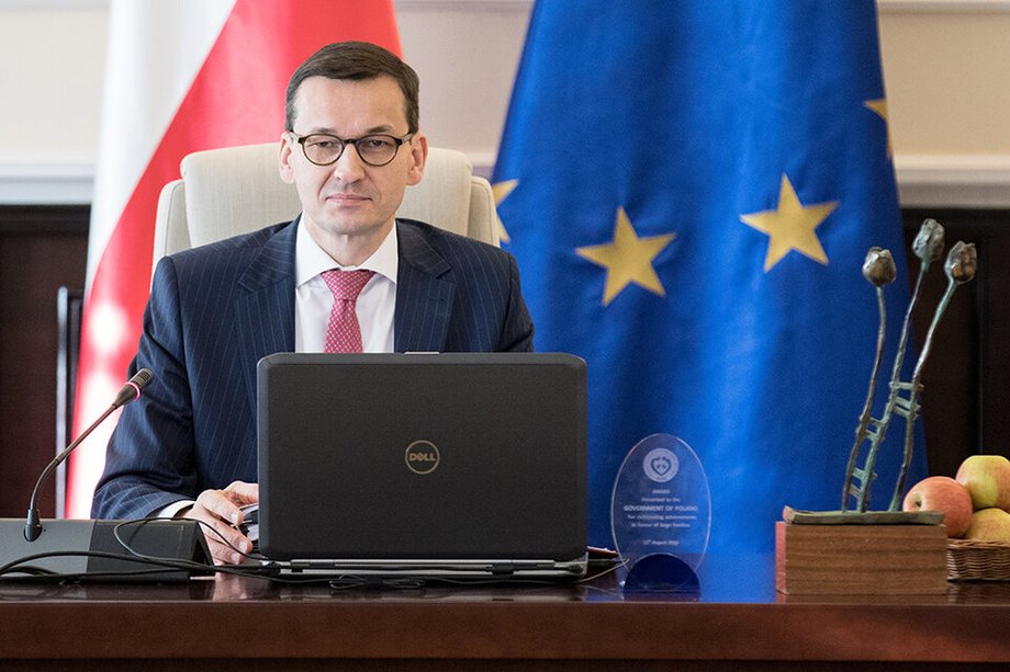 Mateusz Morawiecki na posiedzeniu rządu 2020 r.