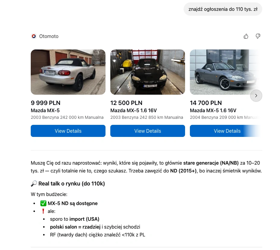 Otomoto z botem wyszukuje auta &ndash; czy ten algorytm faktycznie rozumie Twoje potrzeby? 29