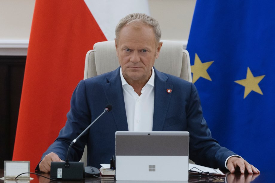 Premier Donald Tusk podczas posiedzenia rządu