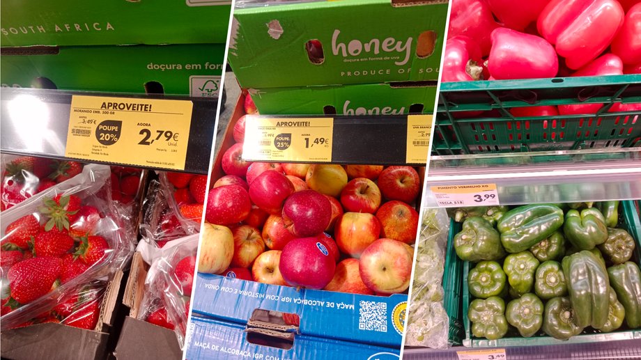 Na p&oacute;łkach pełno jest warzyw i owoc&oacute;w