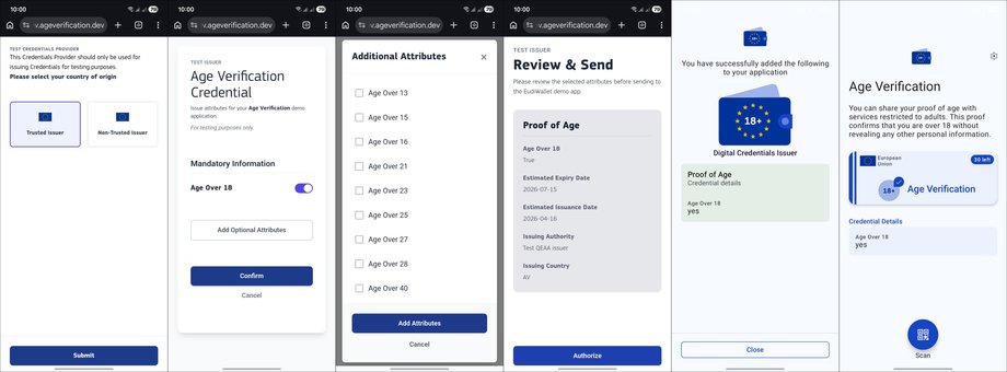 Aplikacja Unii Europejskiej do weryfikacji wieku - dodanie wieku