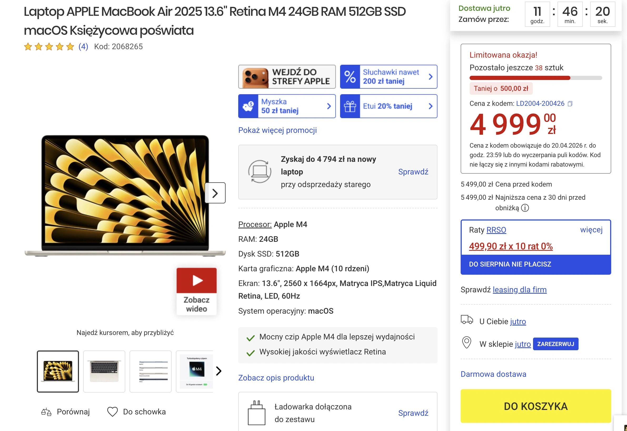 Odkryj potężnego MacBooka Air M4 &ndash; zgarnij 500 zł rabatu już teraz! 4