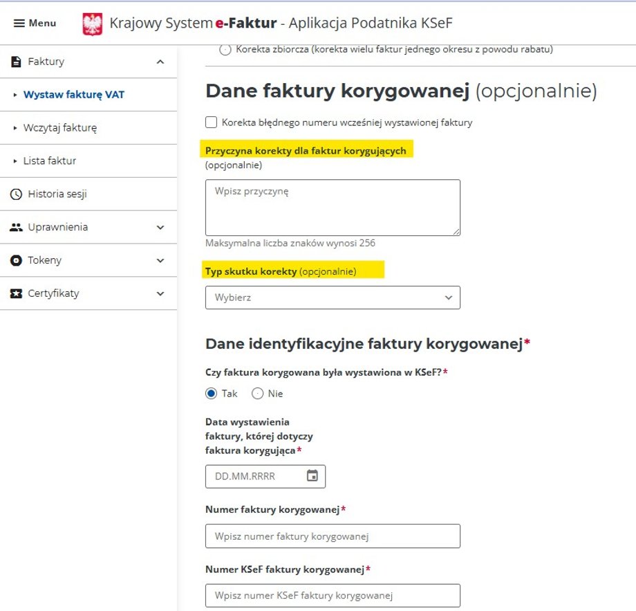 Skutecznie popraw fakturę w KSeF po 2026 roku – oto jak to zrobić 6 Podanie przyczyny korekty nie jest obowiązkowe