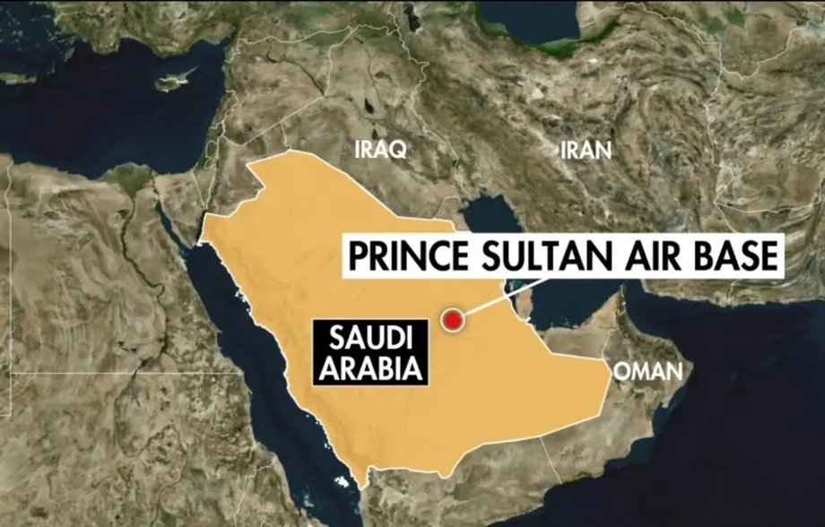 Baza lotnicza Prince Sultan - lokalizacja