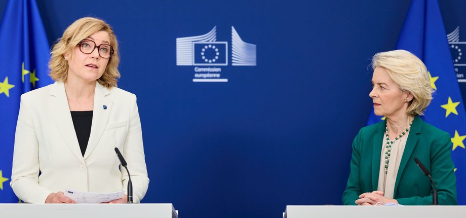 Henna Virkkunen, Wiceprzewodnicząca KE ds cyfryzacji Henna Virkkunen i Ursula von der Leyen, Szefowa Komisji Europejskiej