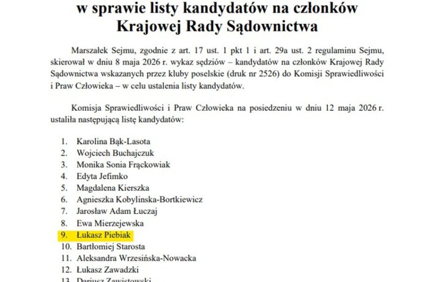Sejm zdecyduje o losach kandydata do KRS &ndash; oto kluczowe pytania w sporze o&hellip;