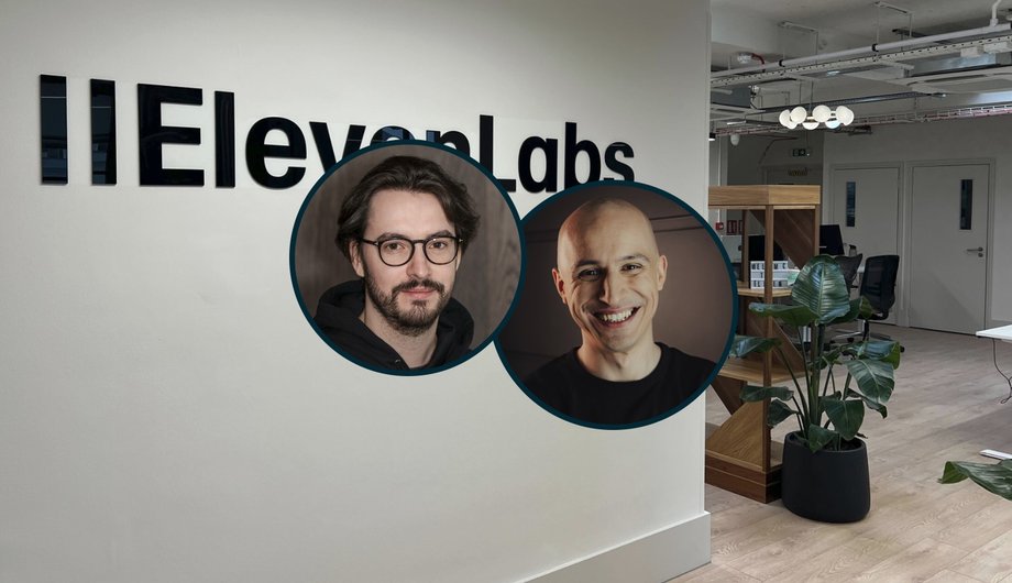 Od lewej: Maciej Mylik, VP of Finance, oraz Kamil Sołdacki, Audio Director w ElevenLabs