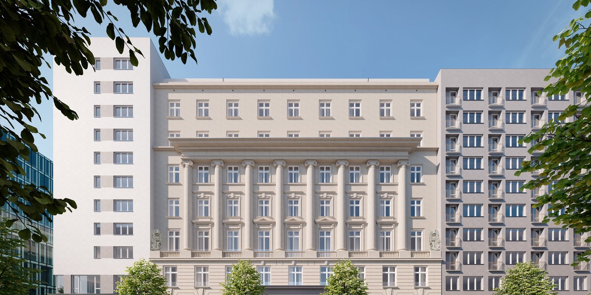 LivUp tchnie nowe życie w historyczny budynek przy Moniuszki 8 w Warszawie, wizualizacja