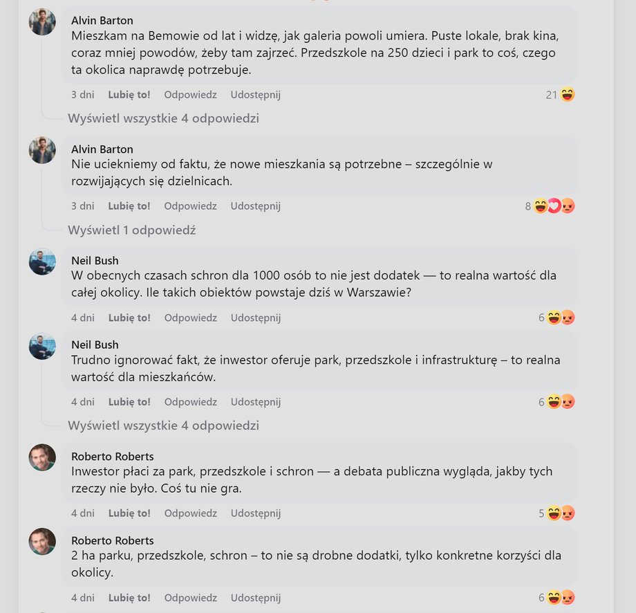 Boty w poście na Facebooku