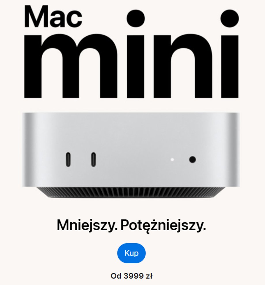 Jeszcze w ubiegłym tygodniu w tym miejscu widniał napis "Od 2999 zł"