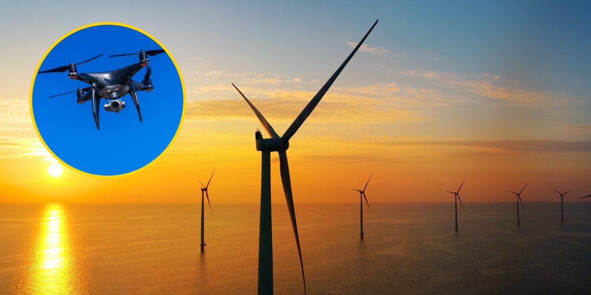 Operatorzy morskich farm wiatrowych mogą korzystać do wykrywania zagrożeń z takich urządzeń jak drony