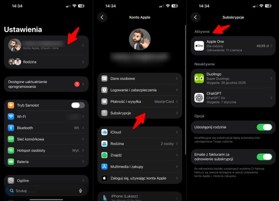 Subskrypcje w iOS