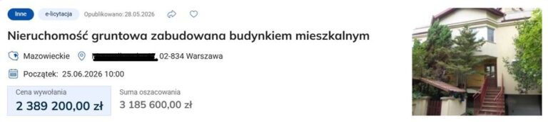 Licytacja komornicza domu: Kredyt frankowy może zrujnować życie, nim sprawa się zakończy.
