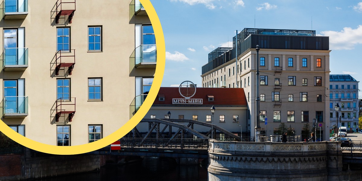 Tajemnicze balkony na elewacji Młyna Maria we Wrocławiu