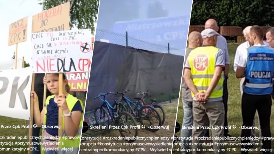 Screeny z filmik&oacute;w z protest&oacute;w, opublikowane przez Kamila Szymańczaka w mediach społecznościowych