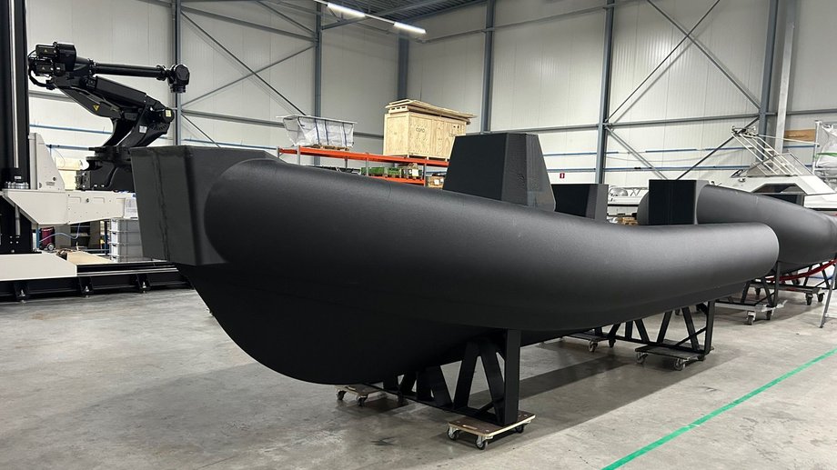 Kadłub 6-metrowej łodzi RHIB wydrukowany w technologii 3D