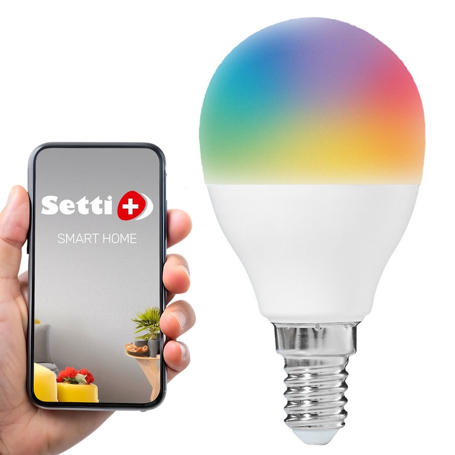 Chroń dom podczas wakacji: Praktyczne triki przed włamaniem 61 Inteligentna żarówka LED SETTI SL314RGB