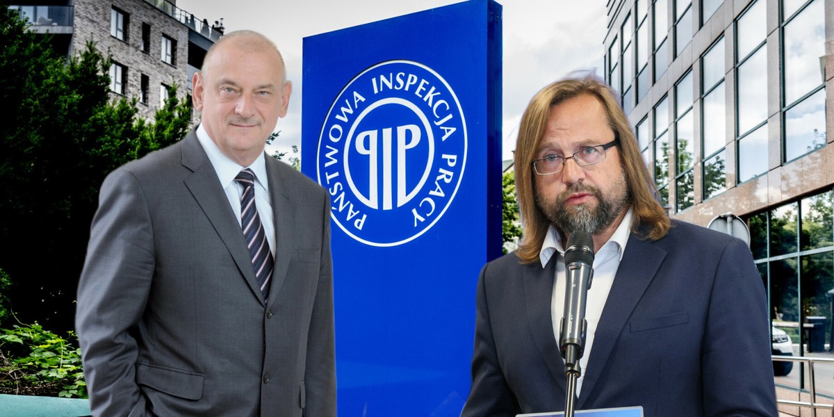 Z lewej Janusz Krasoń, kandydat na szefa PIP, z prawej Marcin Stanecki, gł&oacute;wny inspektor pracy