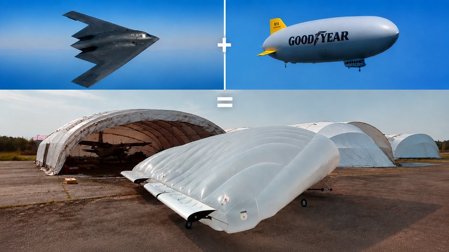 Dron Celeste dAS10 - połączenie bombowca B2 ze sterowcem