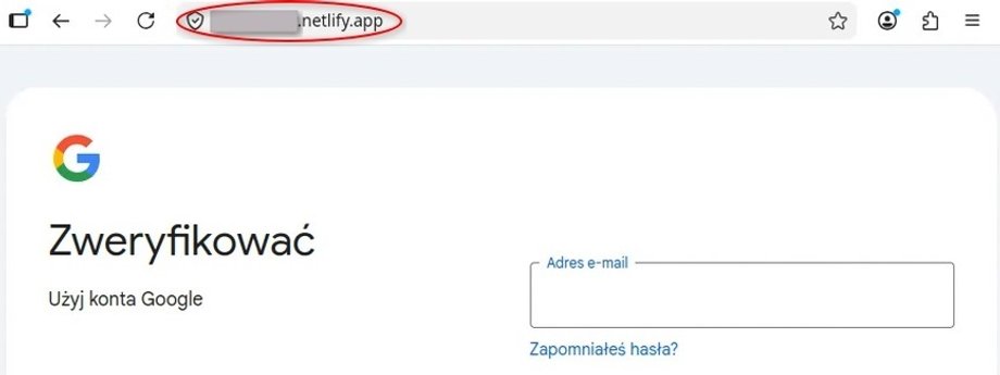 przekierowanie na inny adres